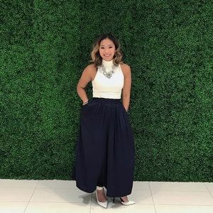 Navy Blue Oversized Pants